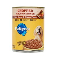 Pedigree Chopped Ground Dinner Beef, Bacon, And Cheese-flavored Dog Food — Dollar Tree