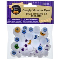Crafter's Square Plastic Googly Monster Eyes, 60-ct. Packs — Dollar Tree (SKU 222618)