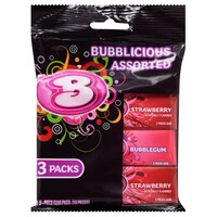 Bubblicious Chewing Gum, 3-ct. Packs — Dollar Tree (SKU 230278)