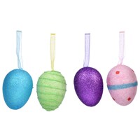 Glittery Plastic Easter Egg Decorations, 5-ct. Packs — Dollar Tree (SKU 230649)