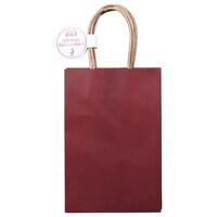Voila Small Burgundy Paper Gift Bags, 3-ct. Packs — Dollar Tree (SKU 301937)