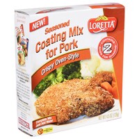 Loretta Crispy Oven Style Pork Coating Mix, 4.5 oz. Boxes — Dollar Tree (SKU 290667)