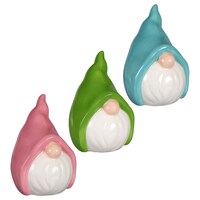 Ceramic Garden Gnomes, 2.875x2.75x4.25 in. — Dollar Tree