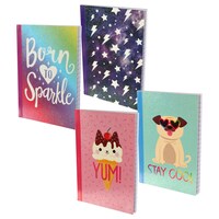 Tween Glitter Covered Notebooks, 50 Pages — Dollar Tree (SKU 308159)