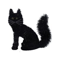 Halloween-themed Tinsel Cat Decor, 1-Count. — Dollar Tree