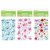 Crafter's Square Round Gemstone Stickers in Assorted Sizes, 100-Piece. Packs — Dollar Tree