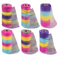 Floral Garden Easter Striped Decorative Mesh, 5 yd. Rolls — Dollar Tree