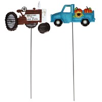 Rustic Truck and Tractor Garden Stakes, 18.5x8.75 in. — Dollar Tree