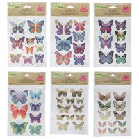 Crafter's Square Foil & Glitter Butterfly Pop-up Stickers — Dollar Tree