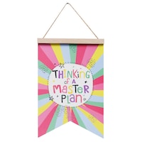 "Thinking of a Master Plan" Printed Hanging Wall Signs — Dollar Tree penny item