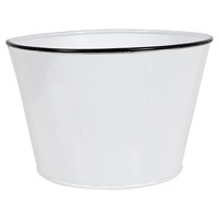 Floral Garden White Metal Tub Planters, 4.5 in. — Dollar Tree