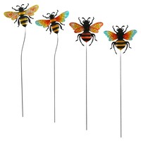 Garden Collection Galvanized Bee Stakes, 23.8x7.25 in. — Dollar Tree