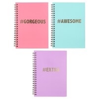 Spiralbound Notebooks with Gold Foil Sentiments, 5x7 in. — Dollar Tree (SKU 298436)