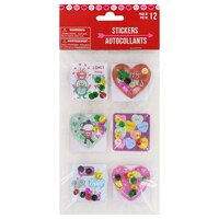 Valentine Confetti Stickers, 12-ct. Packs — Dollar Tree penny item
