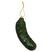 Glittery Christmas Pickle Decorations — Dollar Tree