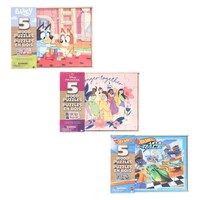 Licensed Character Wood Puzzles, Assorted Characters, 5-Piece Pack. — Dollar Tree