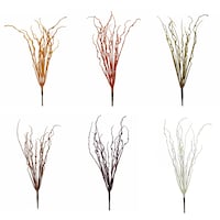 Floral Garden 4-Stem Glitter Willow Branch Bushes, 15-in. — Dollar Tree