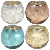 Mirrored Votive Candleholders, 4x4.75-in. — Dollar Tree