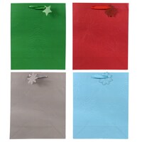 Voila Large Embossed Christmas Gift Bags, 12x10x4.5 in. — Dollar Tree