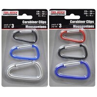 Tool Bench Hardware Carabiner Clips, 3-ct. Packs — Dollar Tree (SKU 196565)