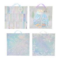 Large Christmas-themed Traditional Flocked Gift Bag, Assorted Designs, 1-Count. — Dollar Tree
