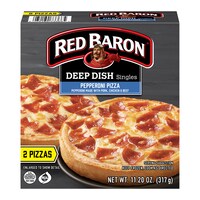 Red Baron Deep Dish Personal Frozen Pizza - Pepperoni, 2 Count. — Dollar Tree