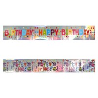 Holographic Birthday Banners, 9-ft. — Dollar Tree