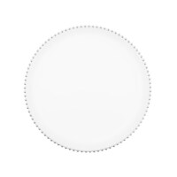 Round Silver Beaded Tray — Dollar Tree
