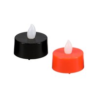 LED Tlight Candle ORNG/Black 3 Pack — Dollar Tree