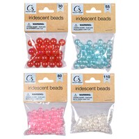Crafter's Square Colorful Iridescent Beads — Dollar Tree