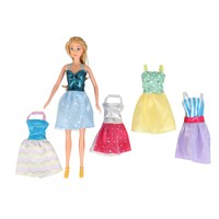 Just Pretending Fashion Doll With 4 Outfits, 5-Piece Pack — Dollar Tree