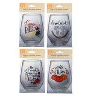 Crafter's Square Autumn Wine Glass Rub-On Transfer Stickers — Dollar Tree (SKU 332489)
