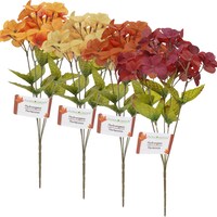 Floral Garden 5-Stem Burlap Hydrangea Bushes, 14 in. — Dollar Tree