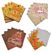 Harvest Leaves Paper Beverage Napkins, 10 in., 24-ct. Packs — Dollar Tree (SKU 240474)