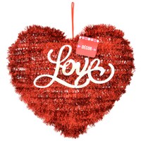 Love Tinsel Heart-Shaped Decorations — Dollar Tree