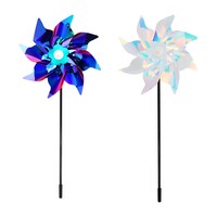 Outdoor Fun Americana Iridescent Pinwheel Yard Décor, 1 Count. — Dollar Tree