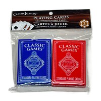 Classic Games Playing Cards, Assorted Colors, 2-Piece Pack. — Dollar Tree