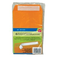 Jot Peel & Seal Kraft Paper Envelope, 6-Piece Pack — Dollar Tree
