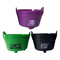 Halloween Decorative Plastic Cauldrons, 4.5x4.5x3.625-in. — Dollar Tree