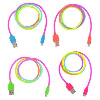 E-Circuit Type Multicolored Fabric USB Cords, 29.25 in. — Dollar Tree (SKU 307829)