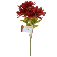 Floral Garden 5-Stem Burgundy-Colored Dahlia Flowers, 13" — Dollar Tree (SKU 256515)