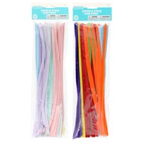 Crafter's Square Chenille Stems, Assorted Colors, 45-Piece Pack. — Dollar Tree
