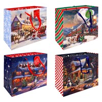 Large Horizontal Christmas Gift Bag, Assorted Designs — Dollar Tree