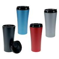 Bulk Plastic Travel Mugs With Flip Top Lids 16 5 Oz Dollar Tree