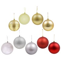 Christmas House Jumbo Plastic Ball Ornaments, 5.5-in. — Dollar Tree (SKU 186409)