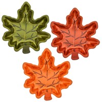 Metallic Plastic Leaf Dishes, 9x8.5x1.5 in. — Dollar Tree