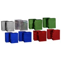 Voila Colorful Medium-Sized Foil and Holographic Gift Bags, 2-Count. Packs — Dollar Tree