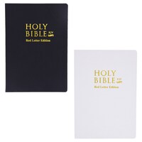King James Version Red Letter Edition Holy Bibles, 7.5x5.25 in. — Dollar Tree
