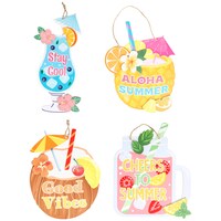 Summer Beverage Decorative Wall Signs, 12x10 in. — Dollar Tree