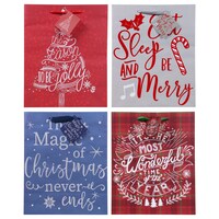 Christmas House Large Traditional Gift Bags, 5x12x10 in. — Dollar Tree